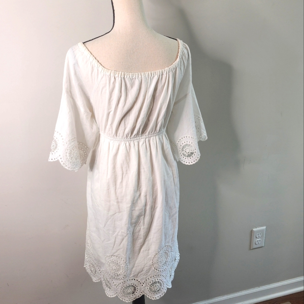 Cotton lace eyelet OTS dress - Picture 6 of 9